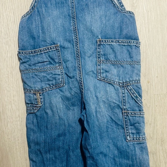 OshKosh Bgosh 3T Vestbak Denim Overalls EUC Unisex Toddler Outdoor Classic Retro - Picture 4 of 5